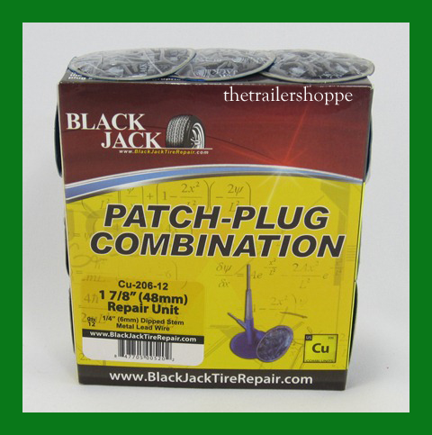 Lead Wire Combination Tire Patch 1" Round 1/8" Stem 