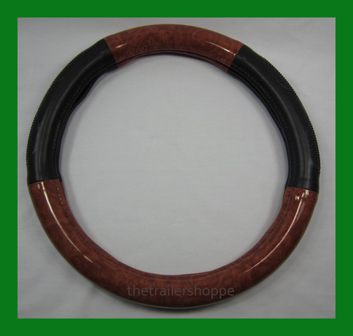 18” Steering Wheel Cover Medium Wood with Hand Grips