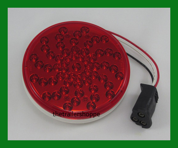 4" Round Red Stop, Turn, Tail Light 61 LED Twister Style