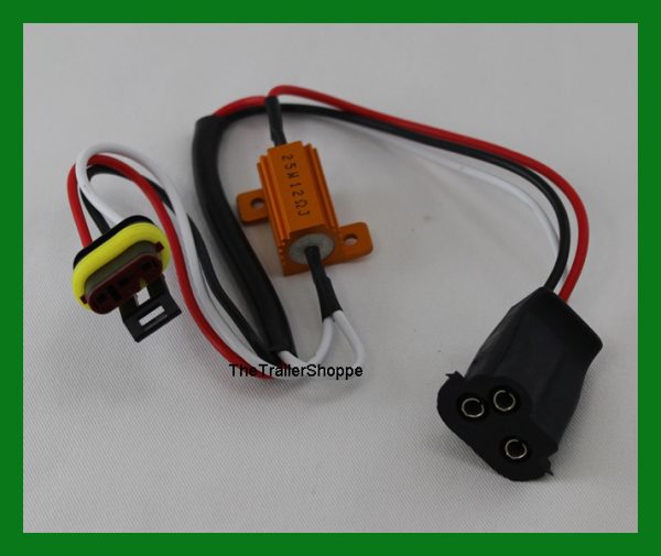 3 wire Pigtail LED Turn Signal Load Resistor Equalizer with Dry Fit Connector
