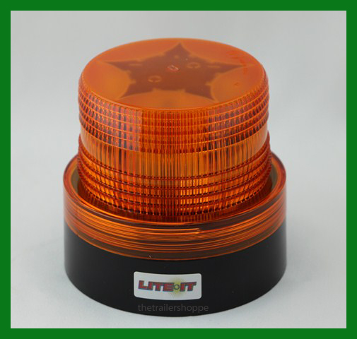 Battery Operated Amber LED Flashing Light Magnetic Mount