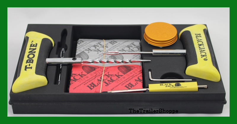 blackjack tools Black Jack Tire Repair Kit permanent repairs T-Bone Handle 