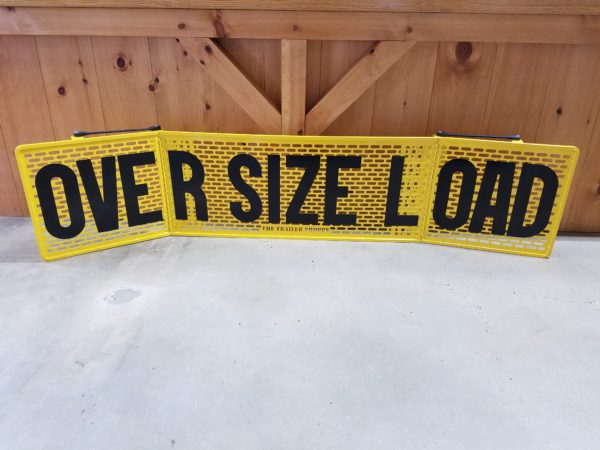 Folding Expanded Metal Oversize Load Sign 18" x 84"