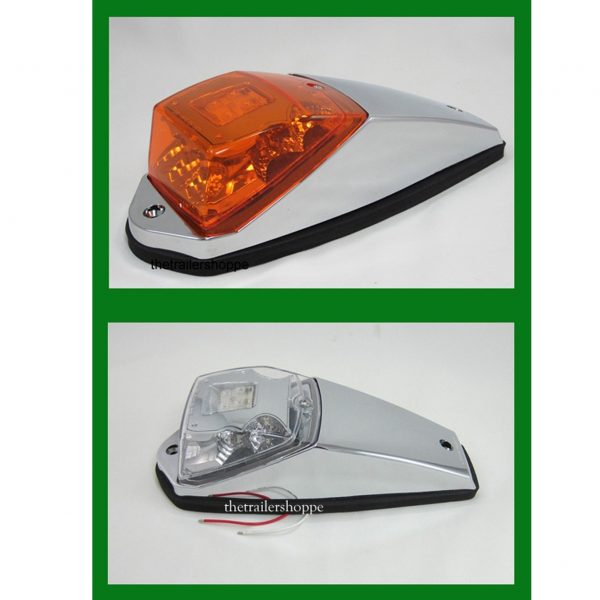 Chrome Cab Marker Light Amber 11 LED