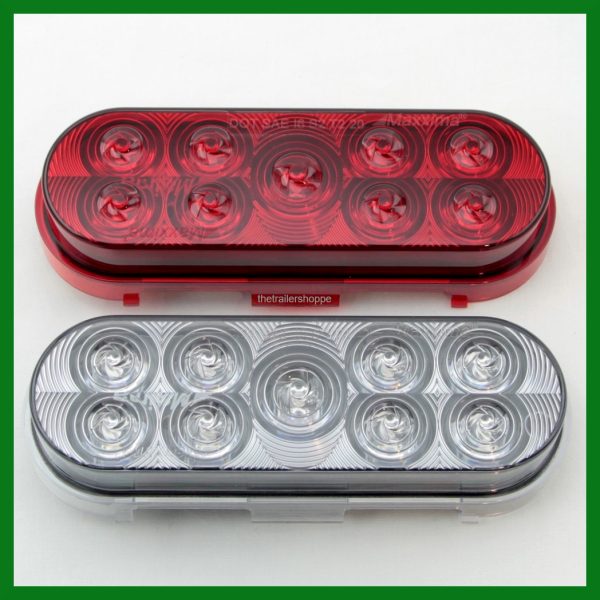 6" Oval Red Stop, Turn, Tail Light 9 LED