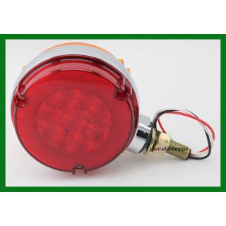 GLO Pedestal Light Red/Amber Lens 4 1/4" Round