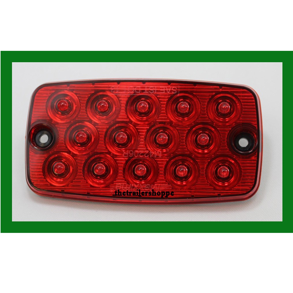2Pc New 4/" Round Truck Trailer Stop Turn Tail 14-Diode Flush Mount Red LED Light