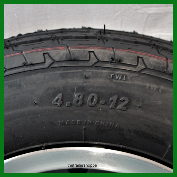 Aluminum Trailer Wheel 5.30-12 Tire LR C 5 bolt