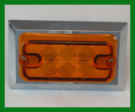 3-3/4 x 2-1/4" Rectangular Clearance Marker 6 LED Amber Light