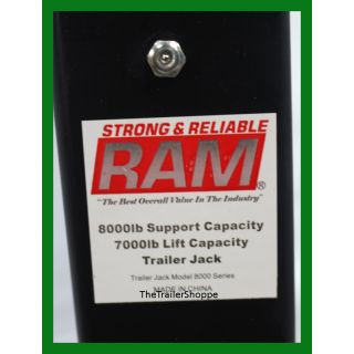 RAM 7000 Lbs. Drop Leg Foot Trailer Jack Side Wind