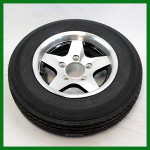 Aluminum Trailer Wheel 4.80-12 Tire LR C 5 bolt
