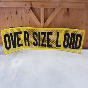 Folding Expanded Metal Oversize Load Sign 18" x 84"