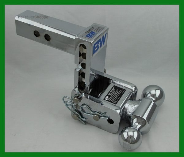 Tow and Stow Adjustable Ball Mount 5" Drop Chrome