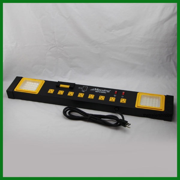 Workshop Power Station with 2 Port USB & 8 Outlets Charger and LED Worklight