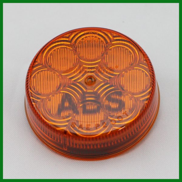 Side Marker Clearance Light 2-1/2" Round 8 LED ABS