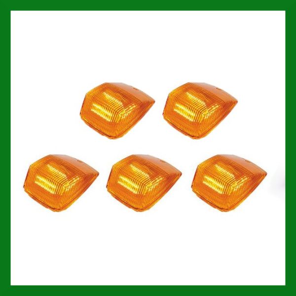 Replacement 36 Amber LED Square Cab Light 5 Piece Set