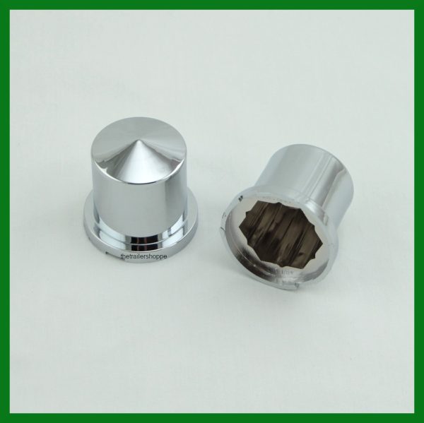 Chrome Plastic Pointed Nut Cover Push-On